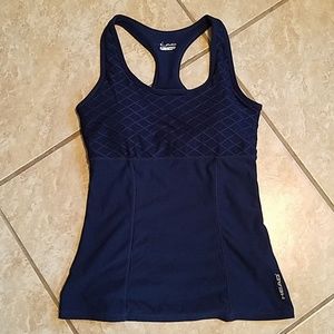 HEAD Navy tank with built in shelf bra